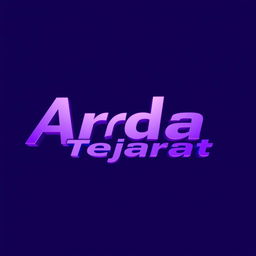 A stylish 3D logo design featuring the name 'Arda Tejarat' prominently showcased