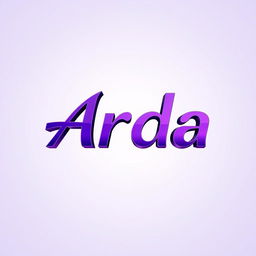 A stylish 3D logo design featuring the name 'Arda Tejarat' prominently showcased