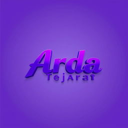 A stylish 3D logo design featuring the name 'Arda Tejarat' prominently showcased