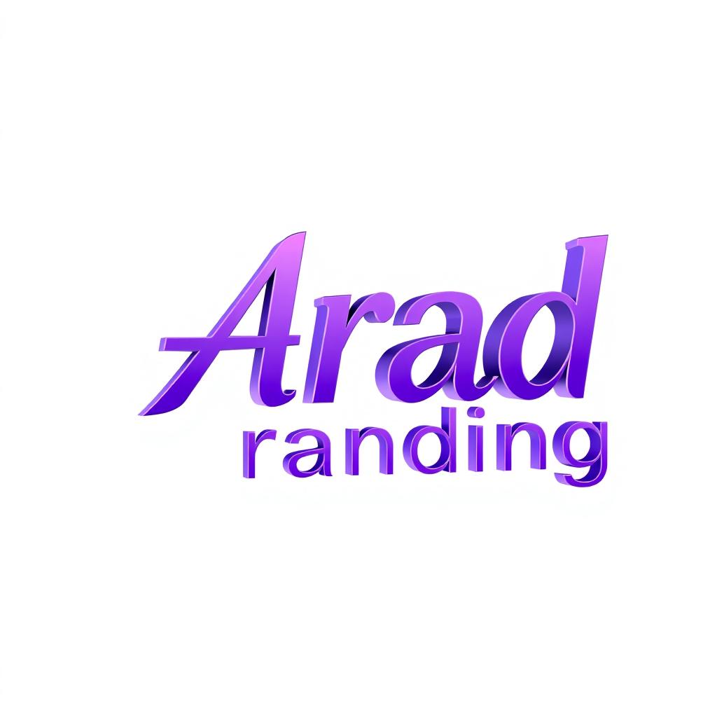 A 3D logo design featuring the name 'Arad Branding'