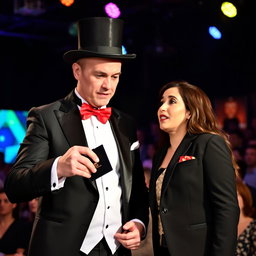 A skilled magician performing an impressive sleight of hand trick on a captivated audience member