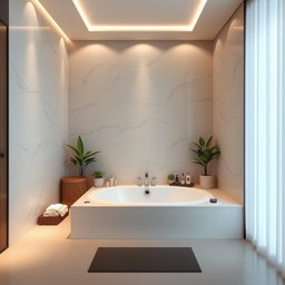 A beautifully designed bathroom measuring 1