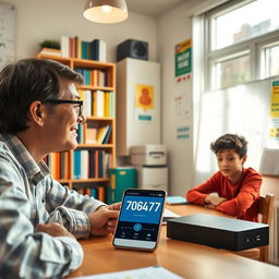 A cozy and bright study space showcasing a mathematics tutoring session