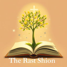 A beautifully illustrated image of a tree or plant sprouting from an open book, with vibrant small leaves and delicate flowers symbolizing a child's development