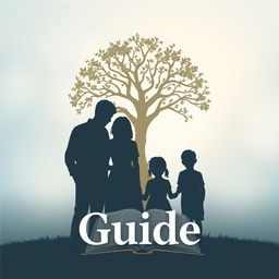 A touching image featuring silhouettes of a family (father, mother, and children) closely posed together, symbolizing support and open communication