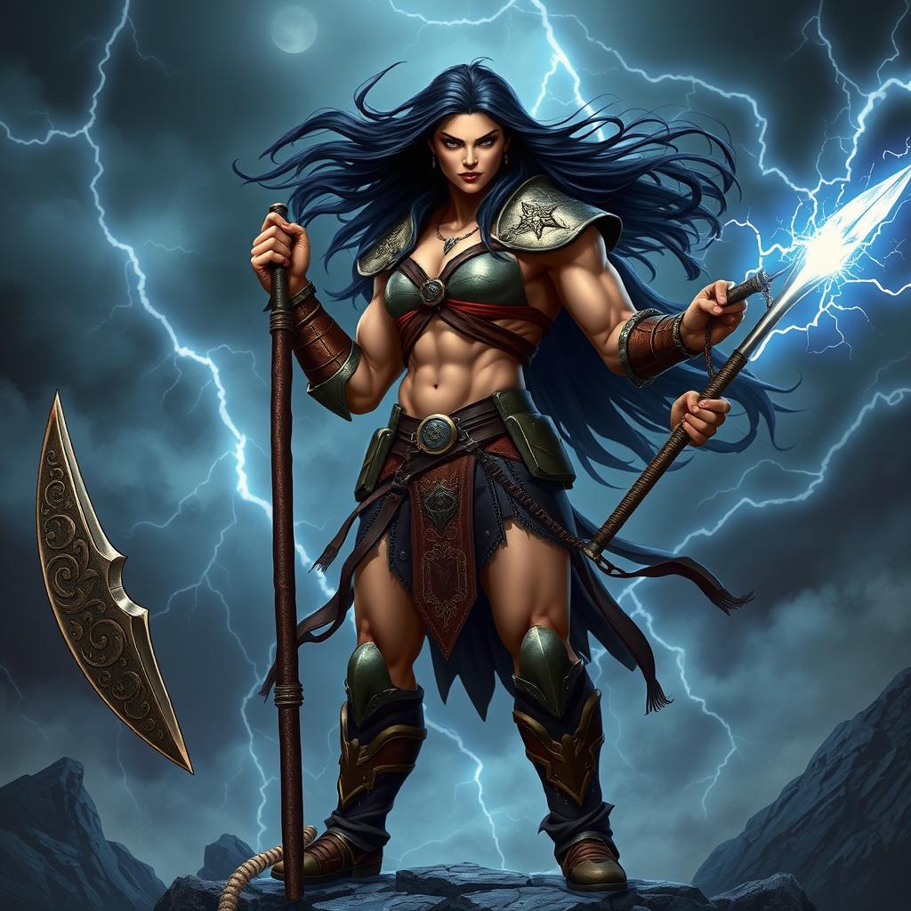 Unleash the Goliath Within: Muscular Female Fighter