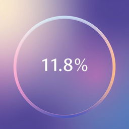 An illustration of a circular progress chart with a percentage label inside it showing the value '11