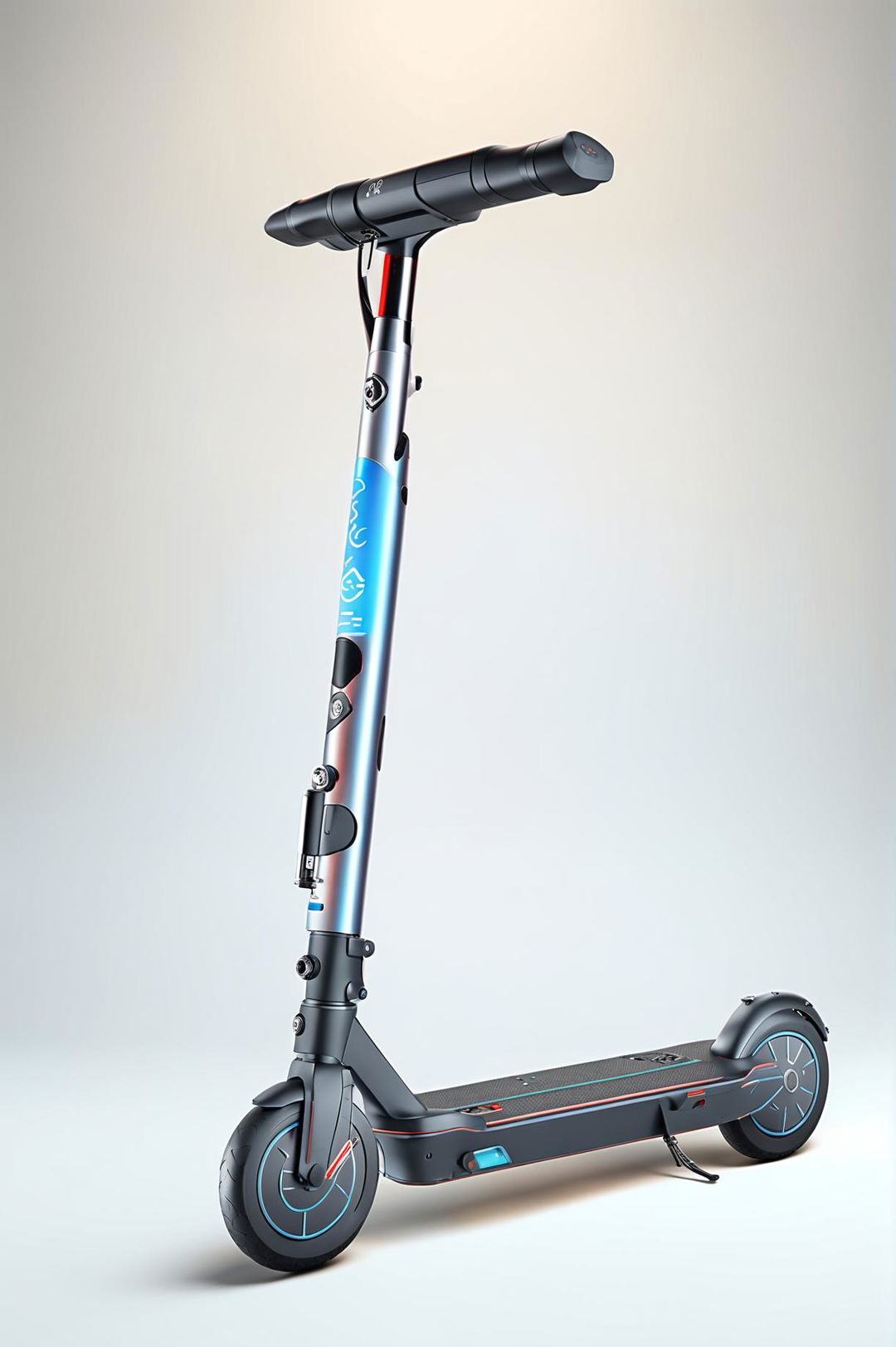 A high quality 3D render of a modern M365 electric scooter