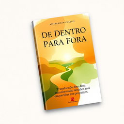 A beautiful e-book cover design for 'De Dentro Para Fora: Transformando Desafios em Propósitos'