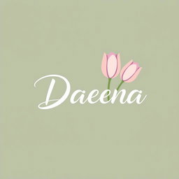 A modern and elegant logo design for the brand name 'Daena'