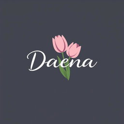 A modern and elegant logo design for the brand name 'Daena'