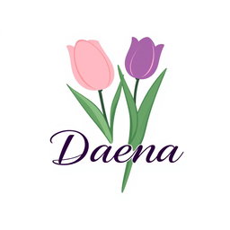 A modern and elegant logo design for the brand name 'Daena'