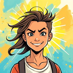 A striking and inspirational illustration ideal for a profile picture on a page dedicated to motivational quotes