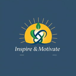 A modern and stylish logo illustration designed specifically for a motivational quotes page profile picture