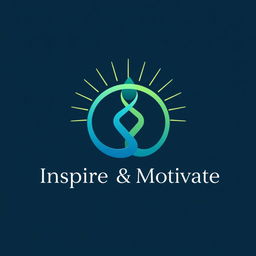A modern and stylish logo illustration designed specifically for a motivational quotes page profile picture