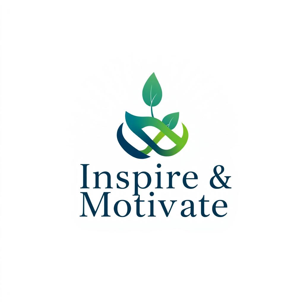 A modern and stylish logo illustration designed specifically for a motivational quotes page profile picture