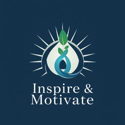 A modern and stylish logo illustration designed specifically for a motivational quotes page profile picture