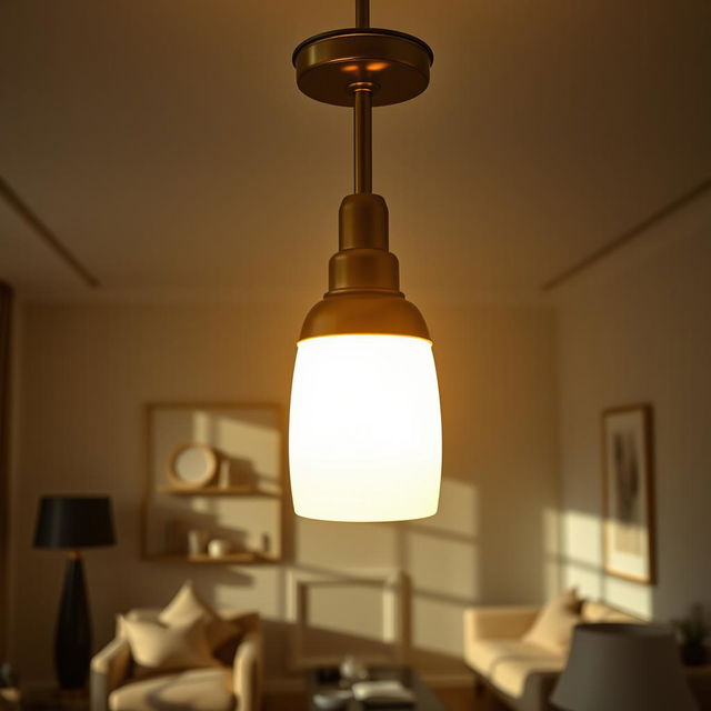A beautifully designed light fixture casting soft, warm illumination