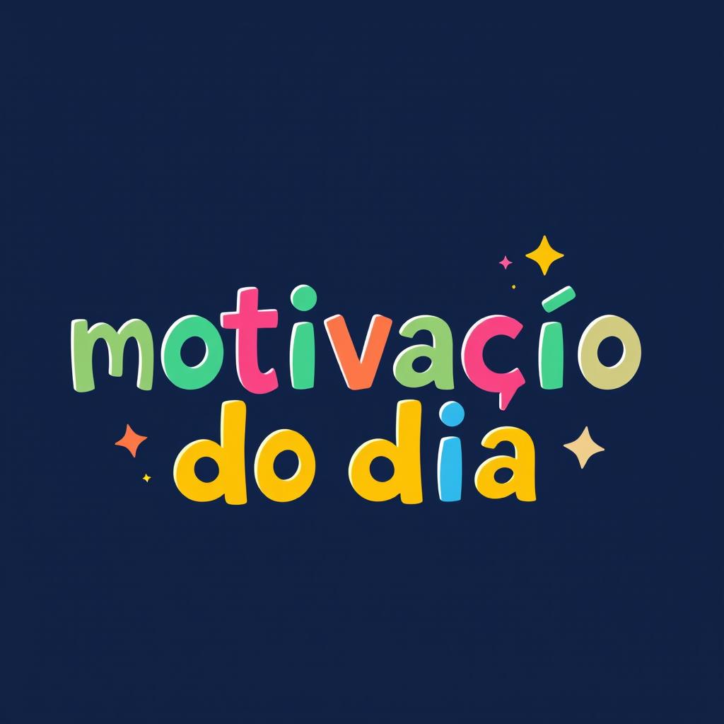 A fun and playful logo featuring the phrase "motivação do dia" in large letters, using a relaxed and informal font style