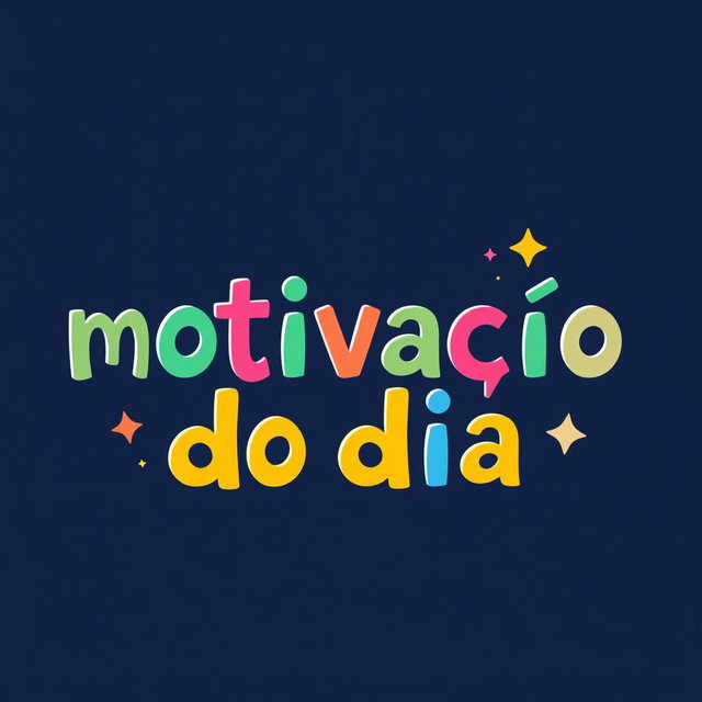 A fun and playful logo featuring the phrase "motivação do dia" in large letters, using a relaxed and informal font style