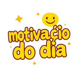 A fun and vibrant logo showcasing the phrase "motivação do dia" in large, casual font