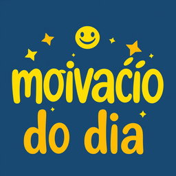 A fun and vibrant logo showcasing the phrase "motivação do dia" in large, casual font