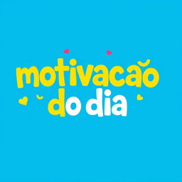 A fun and vibrant logo featuring the phrase "motivacao do dia" in large, relaxed letters using a playful and informal font