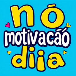 A fun and vibrant logo featuring the phrase "motivacao do dia" in large, relaxed letters using a playful and informal font