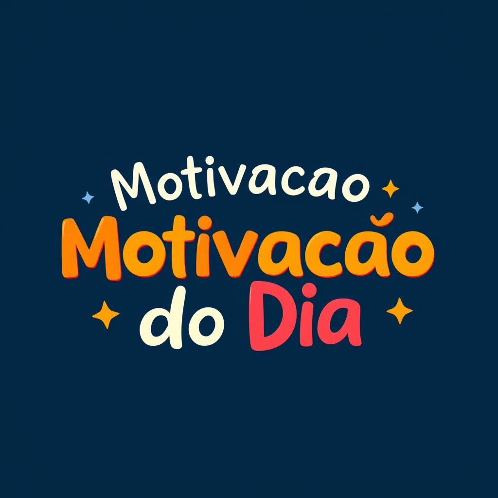 An artistic image featuring the phrase "Motivacao do Dia" in a large, playful font