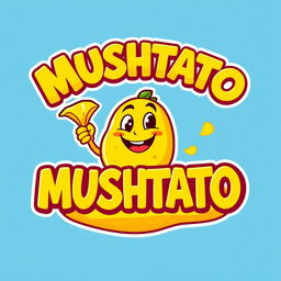 Design a vibrant and eye-catching logo for a brand called 'MUSHTATO' that specializes in potato chips