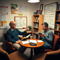 A cozy, private setting for an English language tutoring session