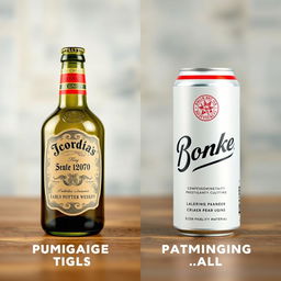 A visual comparison showcasing the differences between packaging from the past and modern packaging