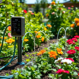 A highly efficient automated watering system for gardens that integrates pH detection technology