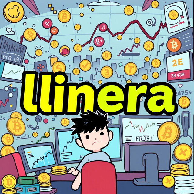 A humorous crypto meme featuring the text 'linera' in a bold, eye-catching font