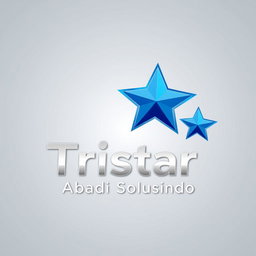 A visually striking logo design featuring three stars positioned prominently on the right side
