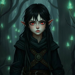 A Dungeons and Dragons character, a halfling rogue hermit standing at 1