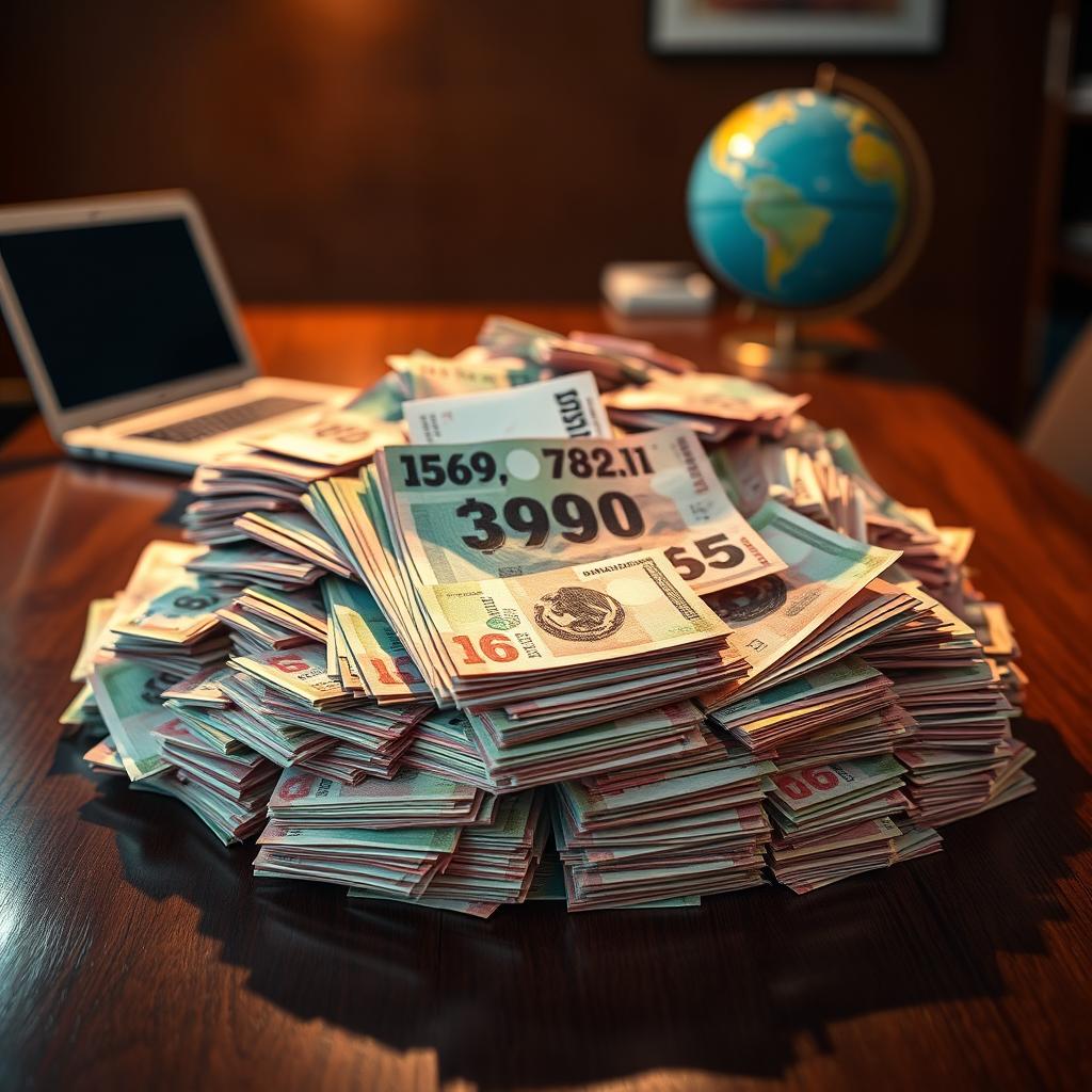 A large pile of cash in 369,782