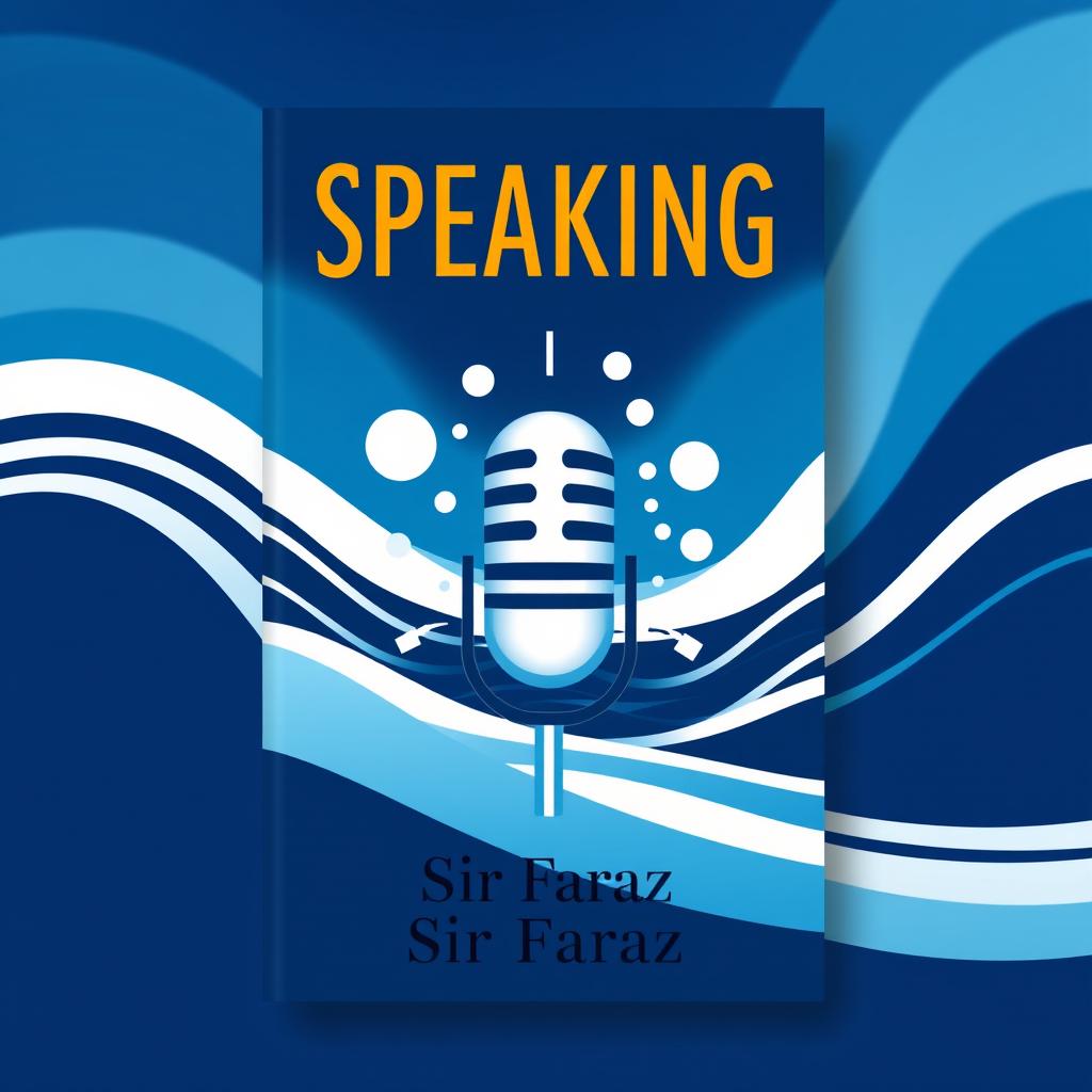 A visually striking book cover for the title 'Speaking' by Sir Faraz, to be published in 2025