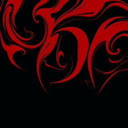 A striking abstract design featuring a black and red background