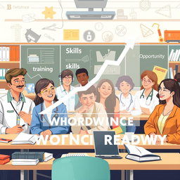 A conceptual illustration depicting the role of education in enhancing workforce readiness
