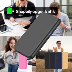 A sleek, modern power bank designed for portability and efficiency