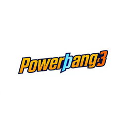 A modern and dynamic logo design for the brand 'Powerbangx3'