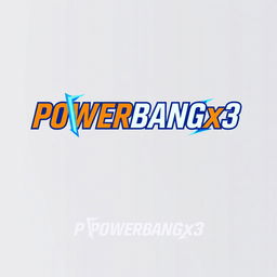 A modern and dynamic logo design for the brand 'Powerbangx3'