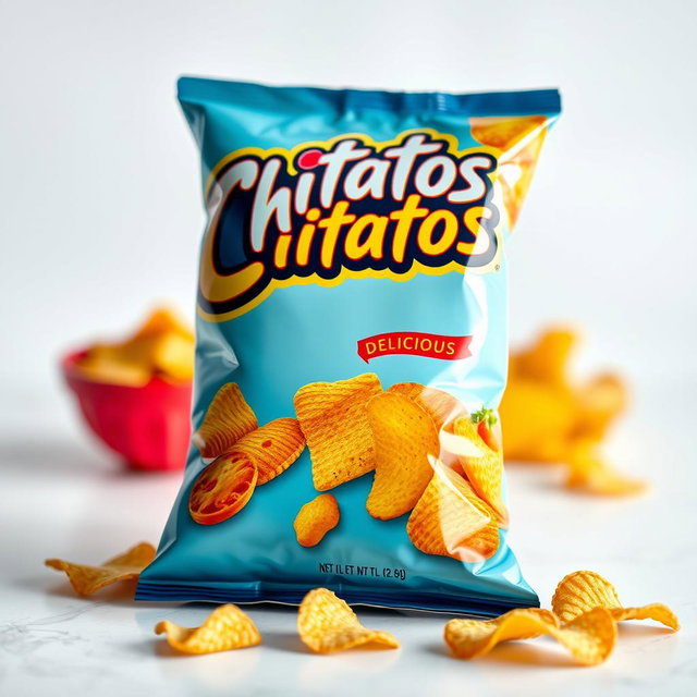 A vibrant and eye-catching close-up of a pack of Chitatos snack packaging