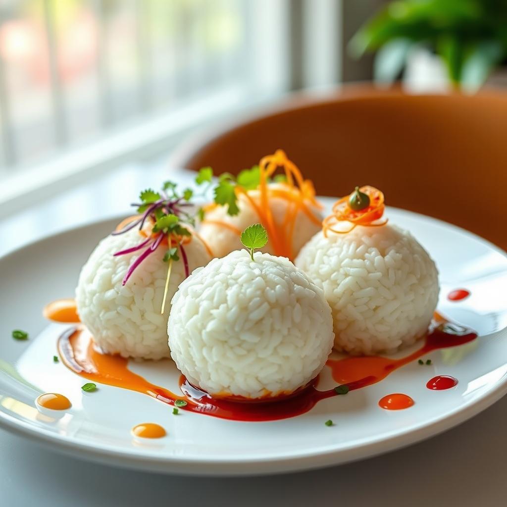 Ping Pong Inspired Rice Balls: A Visual Feast