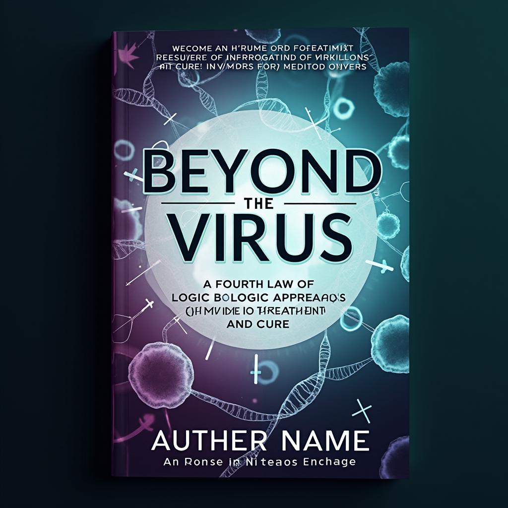 An innovative and striking book cover design for 'Beyond the Virus: A Fourth Law of Logic Approach to HIV/AIDS Treatment and Cure'