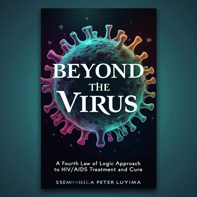 A captivating book cover design for 'Beyond the Virus: A Fourth Law of Logic Approach to HIV/AIDS Treatment and Cure' authored by Ssemakula Peter Luyima