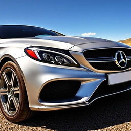 A stunning Mercedes C207 coupe featuring sleek, elongated lines that emphasize its aerodynamic design