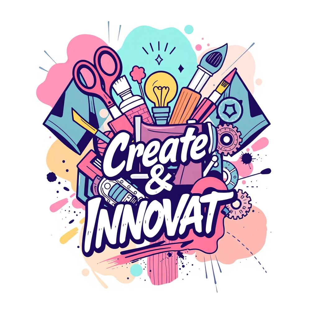 Aesthetic design for a streetwear shirt featuring a combination of crafts and entrepreneurship themes