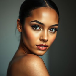 A portrait of a person with striking facial features, maintaining the original style and attributes without alteration